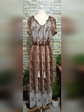 Ace Fashion Women's Spring Summer Boho Lounge Dress Size 2X